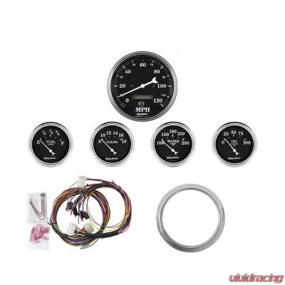 AutoMeter GAUGE KIT; 5 PC; CHEVY CAR 59-60; MPH/FUEL/OILP/WTMP/BAT; OTB Chevrolet - 7034-OTB