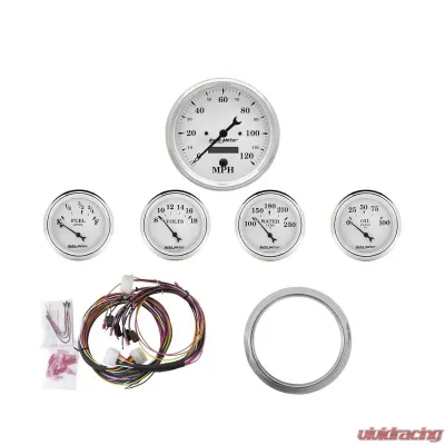 AutoMeter GAUGE KIT; 5 PC; CHEVY CAR 59-60; MPH/FUEL/OILP/WTMP/BAT; OTW Chevrolet - 7034-OTW