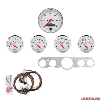 AutoMeter GAUGE KIT; 5 PC; MUSTANG 65-66; MPH/FUEL/OILP/WTMP/BAT; AW Ford Mustang Shelby GT350 1965-1966 - 7035-AW