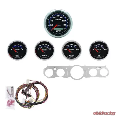 AutoMeter GAUGE KIT; 5 PC; MUSTANG 65-66; MPH/FUEL/OILP/WTMP/BAT; CB Ford Mustang Shelby GT350 1965-1966 - 7035-CB