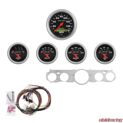 AutoMeter GAUGE KIT; 5 PC; MUSTANG 65-66; MPH/FUEL/OILP/WTMP/BAT; SC Ford Mustang Shelby GT350 1965-1966 - 7035-SC