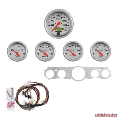 AutoMeter GAUGE KIT; 5 PC; MUSTANG 65-66; MPH/FUEL/OILP/WTMP/BAT; UL Ford Mustang Shelby GT350 1965-1966 - 7035-UL
