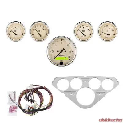 AutoMeter GAUGE KIT; 5 PC; CHEVY TRUCK 55-59; MPH/FUEL/OILP/WTMP/BAT; AB Chevrolet - 7036-AB