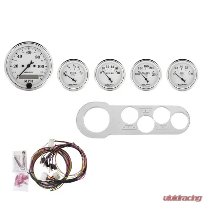 AutoMeter GAUGE KIT; 5 PC; CHEVY CAR 53-54; MPH/FUEL/OILP/WTMP/BAT; OTW Chevrolet 1953-1954 - 7042-OTW