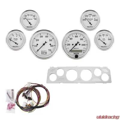 AutoMeter GAUGE KIT; 6 PC; CHEVY TRUCK 64-66; TACH/MPH/FUEL/OILP/WTMP/VOLT; OTW Chevrolet 1964-1966 - 7043-OTW