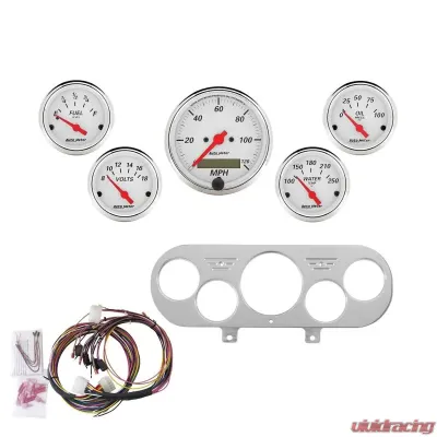 AutoMeter GAUGE KIT; 5 PC; NOVA 62-65; MPH/FUEL/OILP/WTMP/BAT; AW Chevrolet Chevy II 1962-1965 - 7044-AW