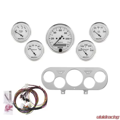 AutoMeter GAUGE KIT; 5 PC; NOVA 62-65; MPH/FUEL/OILP/WTMP/BAT; OTW Chevrolet Chevy II 1962-1965 - 7044-OTW
