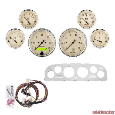 AutoMeter GAUGE KIT; 6 PC; CHEVY TRUCK 60-63; TACH/MPH/FUEL/OILP/WTMP/VOLT; AB Chevrolet - 7047-AB