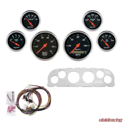 AutoMeter GAUGE KIT; 6 PC; CHEVY TRUCK 60-63; TACH/MPH/FUEL/OILP/WTMP/VOLT; DB Chevrolet - 7047-DB