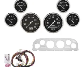 AutoMeter GAUGE KIT; 6 PC; CHEVY TRUCK 60-63; TACH/MPH/FUEL/OILP/WTMP/VOLT; OTB Chevrolet