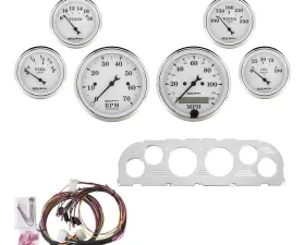 AutoMeter GAUGE KIT; 6 PC; CHEVY TRUCK 60-63; TACH/MPH/FUEL/OILP/WTMP/VOLT; OTW Chevrolet