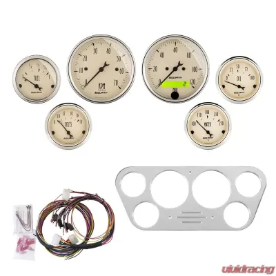 AutoMeter GAUGE KIT; 6 PC; FORD TRUCK 53-55; TACH/MPH/FUEL/OILP/WTMP/VOLT; AB Ford 1953-1955 - 7048-AB