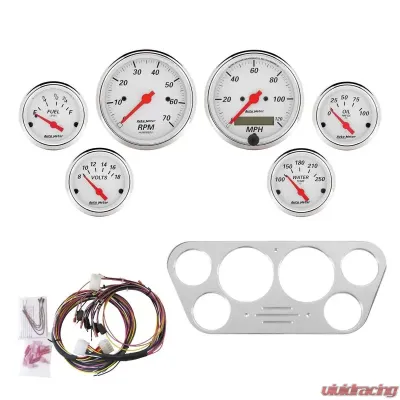 AutoMeter GAUGE KIT; 6 PC; FORD TRUCK 53-55; TACH/MPH/FUEL/OILP/WTMP/VOLT; AW Ford 1953-1955 - 7048-AW