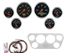 AutoMeter GAUGE KIT; 6 PC; FORD TRUCK 53-55; TACH/MPH/FUEL/OILP/WTMP/VOLT; DB Ford 1953-1955