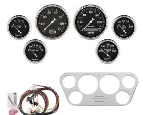 AutoMeter GAUGE KIT; 6 PC; FORD TRUCK 53-55; TACH/MPH/FUEL/OILP/WTMP/VOLT; OTB Ford 1953-1955