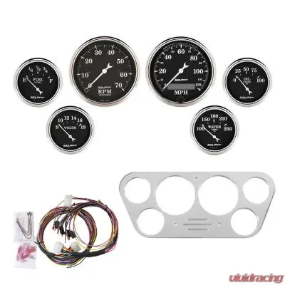AutoMeter GAUGE KIT; 6 PC; FORD TRUCK 53-55; TACH/MPH/FUEL/OILP/WTMP/VOLT; OTB Ford 1953-1955 - 7048-OTB