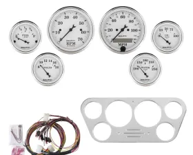 AutoMeter GAUGE KIT; 6 PC; FORD TRUCK 53-55; TACH/MPH/FUEL/OILP/WTMP/VOLT; OTW Ford 1953-1955