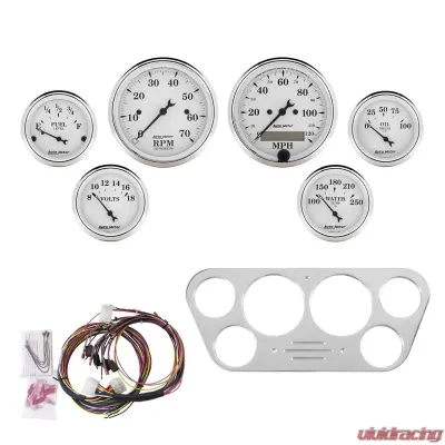 AutoMeter GAUGE KIT; 6 PC; FORD TRUCK 53-55; TACH/MPH/FUEL/OILP/WTMP/VOLT; OTW Ford 1953-1955 - 7048-OTW