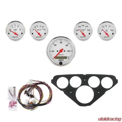 AutoMeter GAUGE KIT; 5 PC; CHEVY TRUCK 55-59; MPH/FUEL/OILP/WTMP/BAT; AW Chevrolet - 7049-AW