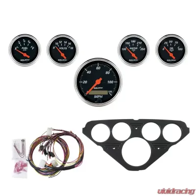 AutoMeter GAUGE KIT; 5 PC; CHEVY TRUCK 55-59; MPH/FUEL/OILP/WTMP/BAT; DB Chevrolet - 7049-DB