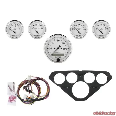 AutoMeter GAUGE KIT; 5 PC; CHEVY TRUCK 55-59; MPH/FUEL/OILP/WTMP/BAT; OTW Chevrolet - 7049-OTW