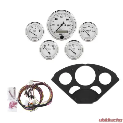 AutoMeter GAUGE KIT; 5 PC; CHEVY 55-56; MPH/FUEL/OILP/WTMP/BAT; OTW Chevrolet 1955-1956 - 7055-OTW
