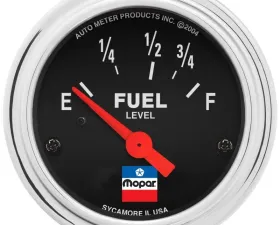 AutoMeter GAUGE; FUEL LEVEL; 2-1/16in.; 73 E/8-12 F; ELEC; MOPAR CLASSIC