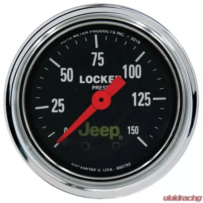 AutoMeter GAUGE; AIR LOCKER PRESS; 2 1/16in.; 150PSI; MECHANICAL; JEEP - 880792