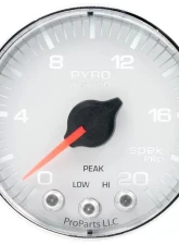 AutoMeter GAUGE; PYRO. (EGT); 2 1/16in.; 2000deg.F; STEPPER MOTOR W/PEAK/WARN; WHT/CHRM; S                                     - P310118 - Image 2