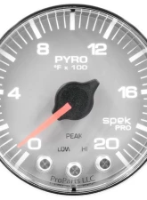 AutoMeter GAUGE; PYRO. (EGT); 2 1/16in.; 2000deg.F; STEPPER MOTOR W/PEAK/WRN; SLVR/CHRM; S                                     - P310218 - Image 2