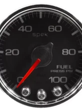 AutoMeter GAUGE; FUEL PRESS; 2 1/16in.; 100PSI; STEPPER MOTOR W/PEAK/WARN; BLK/CHRM; SPEK                                     - P31431 - Image 3