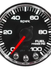 AutoMeter GAUGE; FUEL PRESS; 2 1/16in.; 100PSI; STEPPER MOTOR W/PEAK/WARN; BLK/CHRM; SPEK                                     - P31431 - Image 2
