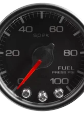 AutoMeter GAUGE; FUEL PRESS; 2 1/16in.; 100PSI; STEPPER MOTOR W/PEAK/WARN; BLK/BLK; SPEK                                     - P31432 - Image 3