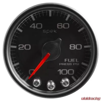 AutoMeter GAUGE; FUEL PRESS; 2 1/16in.; 100PSI; STEPPER MOTOR W/PEAK/WARN; BLK/BLK; SPEK - P31432