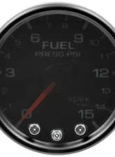 AutoMeter GAUGE; FUEL PRESS; 2 1/16in.; 15PSI; STEPPER MOTOR W/PK/WRN; BLK/SMOKE/BLK; SPEK                                     - P31552 - Image 3