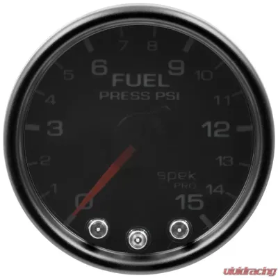 AutoMeter GAUGE; FUEL PRESS; 2 1/16in.; 15PSI; STEPPER MOTOR W/PK/WRN; BLK/SMOKE/BLK; SPEK - P31552