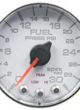 AutoMeter GAUGE; FUEL PRESS; 2 1/16in.; 30PSI; STEPPER MOTOR W/PEAK/WARN; WHT/CHRM; SPEK                                     - P316118 - Image 3