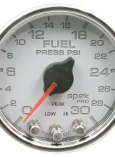 AutoMeter GAUGE; FUEL PRESS; 2 1/16in.; 30PSI; STEPPER MOTOR W/PEAK/WARN; WHT/CHRM; SPEK                                     - P31611 - Image 3