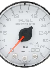 AutoMeter GAUGE; FUEL PRESS; 2 1/16in.; 30PSI; STEPPER MOTOR W/PEAK/WARN; WHT/BLK; SPEK                                     - P316128 - Image 3