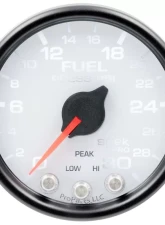AutoMeter GAUGE; FUEL PRESS; 2 1/16in.; 30PSI; STEPPER MOTOR W/PEAK/WARN; WHT/BLK; SPEK                                     - P31612 - Image 2