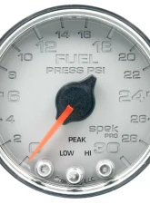 AutoMeter GAUGE; FUEL PRESS; 2 1/16in.; 30PSI; STEPPER MOTOR W/PEAK/WARN; SLVR/CHRM; SPEK                                     - P31621 - Image 3
