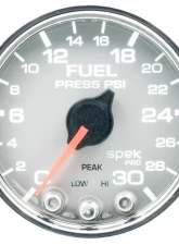 AutoMeter GAUGE; FUEL PRESS; 2 1/16in.; 30PSI; STEPPER MOTOR W/PEAK/WARN; SLVR/CHRM; SPEK                                     - P31621 - Image 2