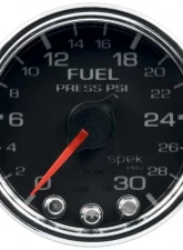 AutoMeter GAUGE; FUEL PRESS; 2 1/16in.; 30PSI; STEPPER MOTOR W/PEAK/WARN; BLK/CHRM; SPEK                                     - P316318 - Image 3