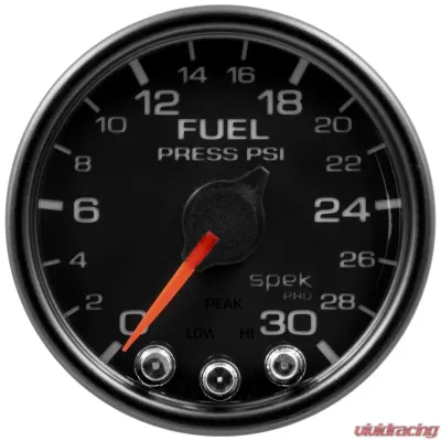AutoMeter GAUGE; FUEL PRESS; 2 1/16in.; 30PSI; STEPPER MOTOR W/PEAK/WARN; BLK/BLK; SPEK - P31632