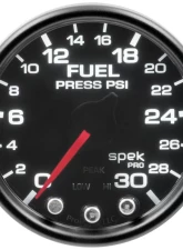 AutoMeter GAUGE; FUEL PRESS; 2 1/16in.; 30PSI; STEPPER MOTOR W/PK/WRN; BLK/SMOKE/BLK; SPEK                                     - P31652 - Image 2