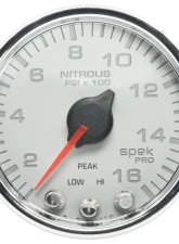 AutoMeter GAUGE; NITROUS PRESS; 2 1/16in.; 1600PSI; STEPPER MOTOR W/PK/WRN; WHT/CHRM; SPEK                                     - P32011 - Image 3