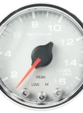 AutoMeter GAUGE; NITROUS PRESS; 2 1/16in.; 1600PSI; STEPPER MOTOR W/PK/WRN; WHT/CHRM; SPEK                                     - P32011 - Image 2