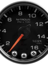 AutoMeter GAUGE; NITROUS PRESS; 2 1/16in.; 1600PSI; STEPPER MOTOR W/PK/WRN; BLK/BLK; SPEK                                     - P32032 - Image 3