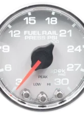 AutoMeter GAUGE; RAIL PRESS; 2 1/16in.; 30KPSI; STEPPER MOTOR W/PEAK/WARN; WHT/CHRM; SPEK                                     - P32111 - Image 2