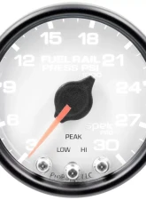 AutoMeter GAUGE; RAIL PRESS; 2 1/16in.; 30KPSI; STEPPER MOTOR W/PEAK/WARN; WHT/BLK; SPEK                                     - P32112 - Image 2